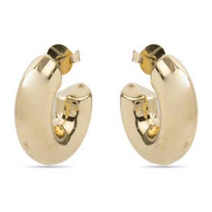 Pendientes de 30mm de diámetro acabado oro 18K