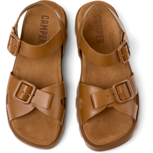 Sandalias - CAMPER Brutus Sandal - Marron - Cuero liso