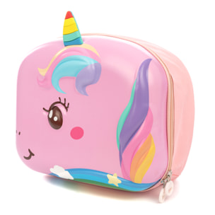 Mochila infantil con diseño de Unicornio. Con respaldo y hombreras acolchados, transpirables y ajustables.