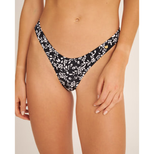 Braga de bikini en forma de V con estampado de flores