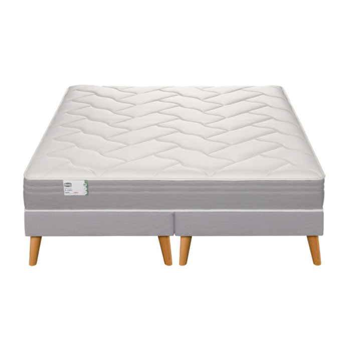 Ensemble L ADORABLE matelas H23 ressort ensachés, très ferme, sommier