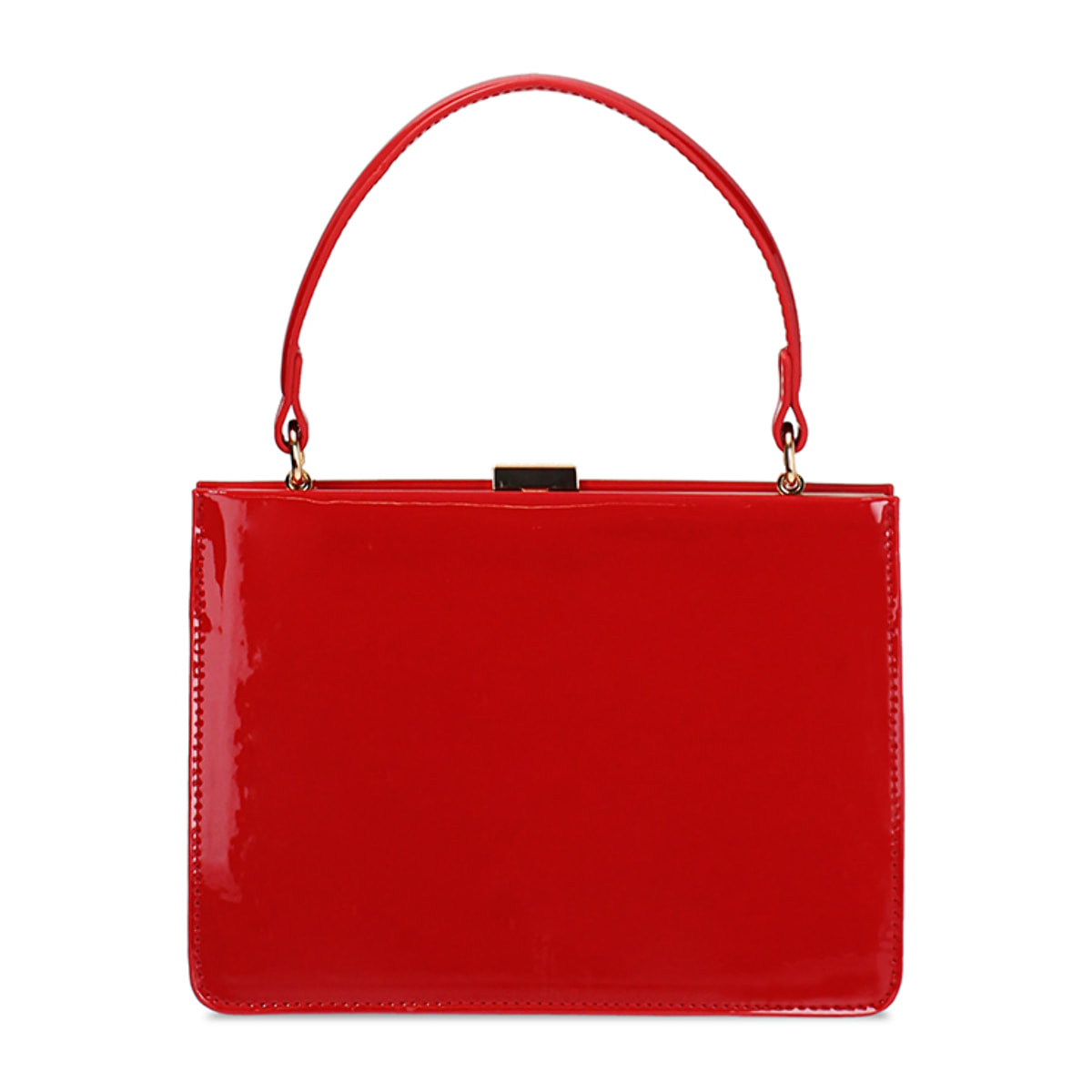 Mini bag donna rossa in vernice