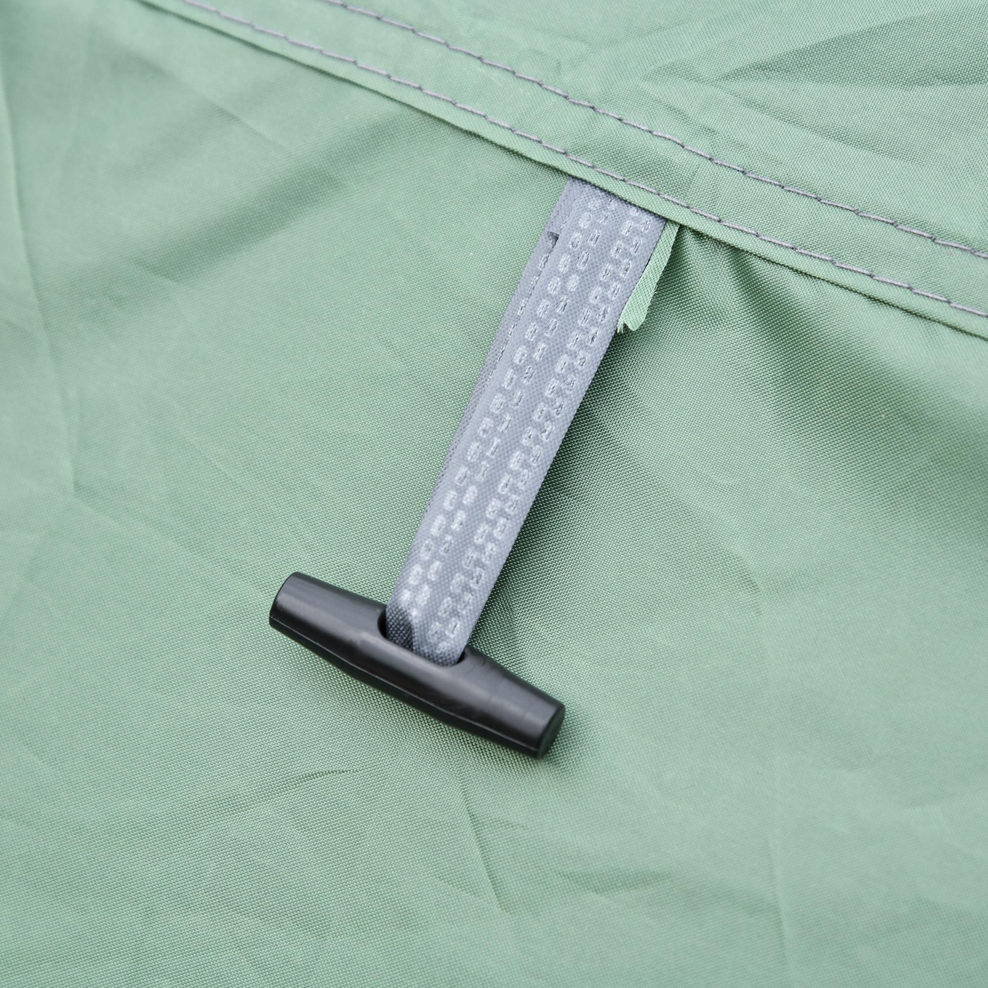 Tente de camping pop-up 4-5 pers. fibre verre polyester PE vert gris