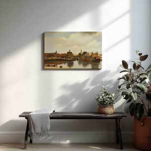 Tableau celebre Vue de Delft Toile imprimée