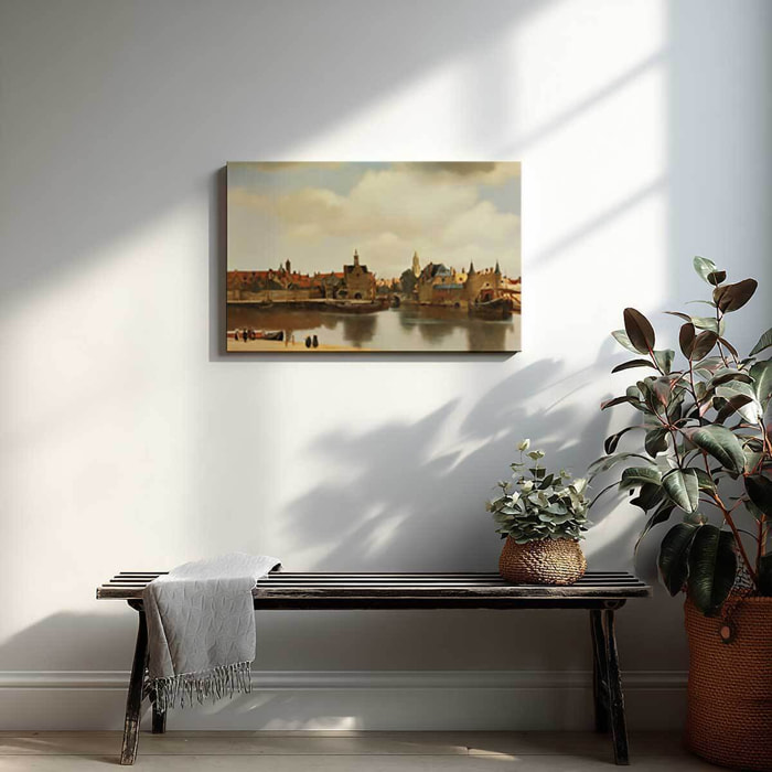 Tableau celebre Vue de Delft Toile imprimée
