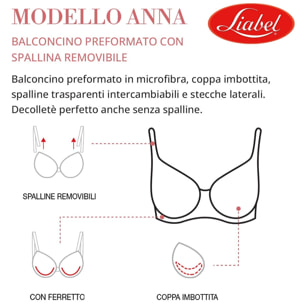 3 Reggiseni Donna LIABEL Art. Anna Coppa B