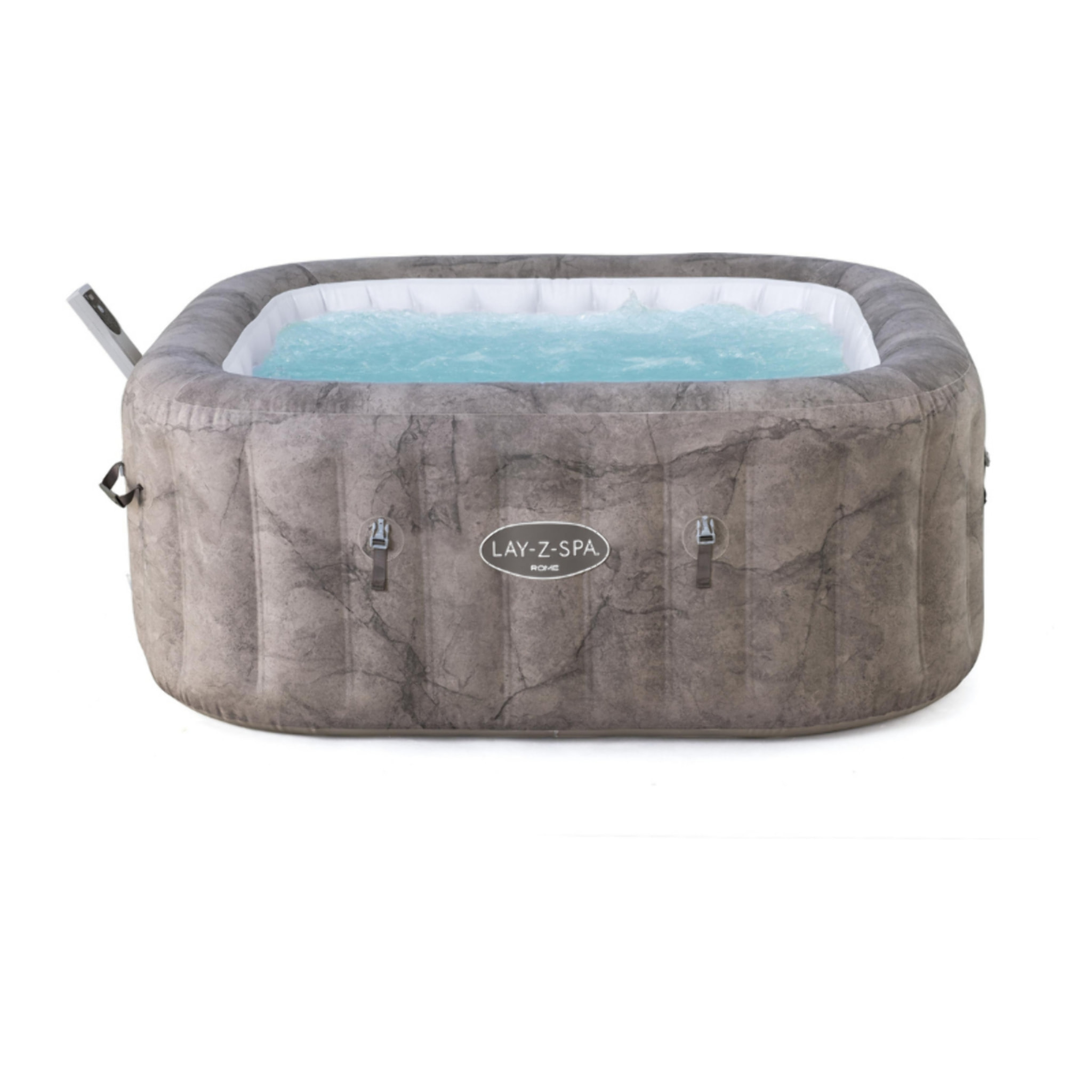 Bestway Spa gonflable carré Lay-Z-Spa Rome Smart AirJet EnergySense avec WiFi 4-6 personnes
