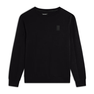 Felpa Regular Girocollo con Tasca Zip