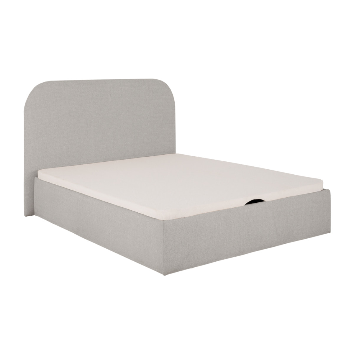 Lit coffre en ton gris clair pour les sommiers en différentes tailles