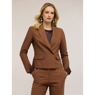 Motivi - Blazer con spacco al fondo manica - Marrone