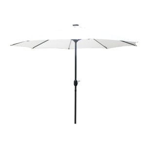 Parasol droit rond led Ø 3 m écru ITALORA