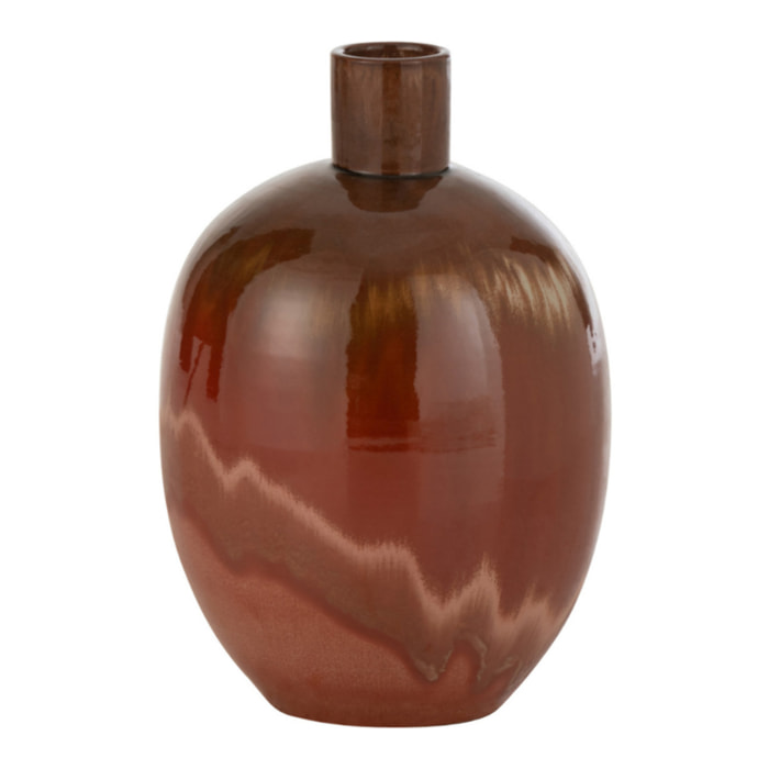 J-Line vase Aline Oval - céramique - rouge - small - Ø 23 cm