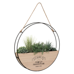 Plante artificielle suspendue "Krista" en bois et métal D44cm