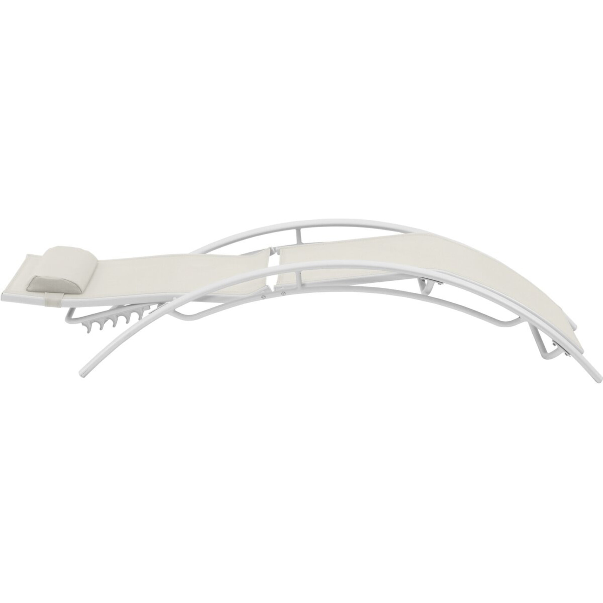 Bain de soleil en aluminium "Beauty" - Phoenix - Ecru - Lot de 2