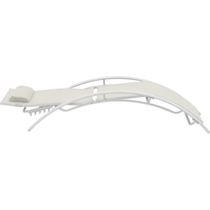 Bain de soleil en aluminium "Beauty" - Phoenix - Ecru - Lot de 2