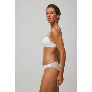 Mini slip invisibile con pizzo avorio