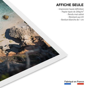 Poster plage secrete en grèce Affiche seule