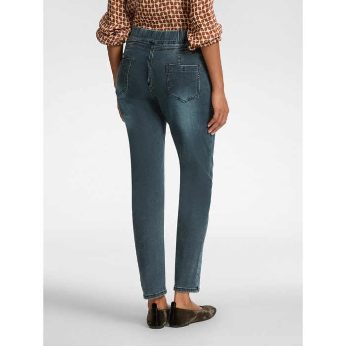 Elena Mirò - Pull-on jeggings 5 tasche, "Pat" - Blu