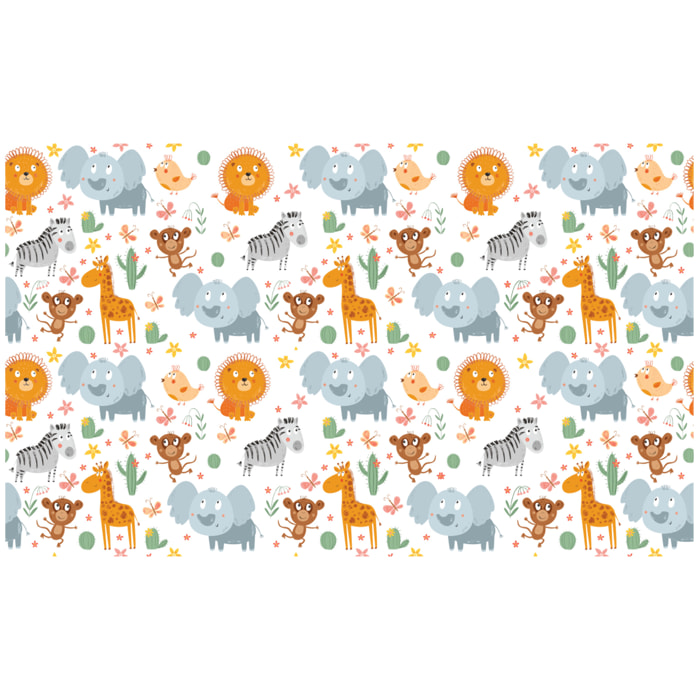 Rouleau revêtement adhésif vinyle au mètre - Sticker lavable Cuisine Meuble Armoire Porte - ANIMAUX EXOTIQUES