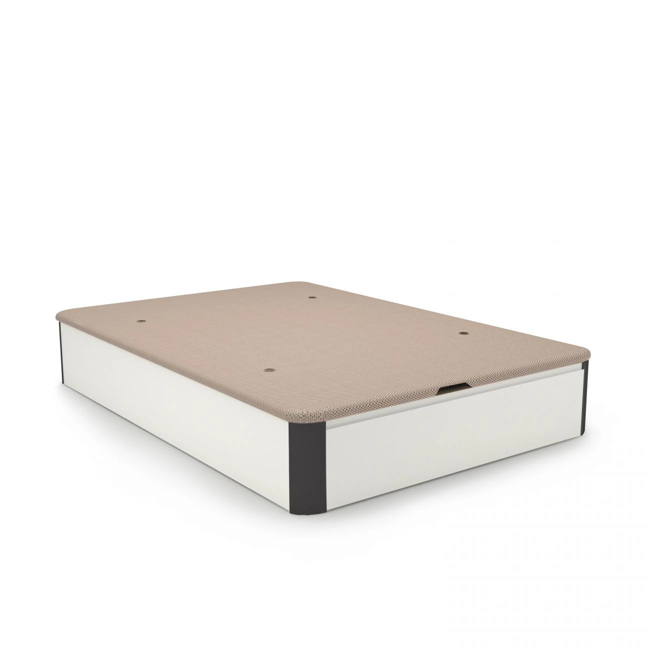 Canapé con zapatero 135x190 cm en blanco y grafito Luxury Plus 3D Blanco - Grafito