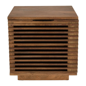 ALIX - Table de chevet en bois de manguier 1 porte ajourée