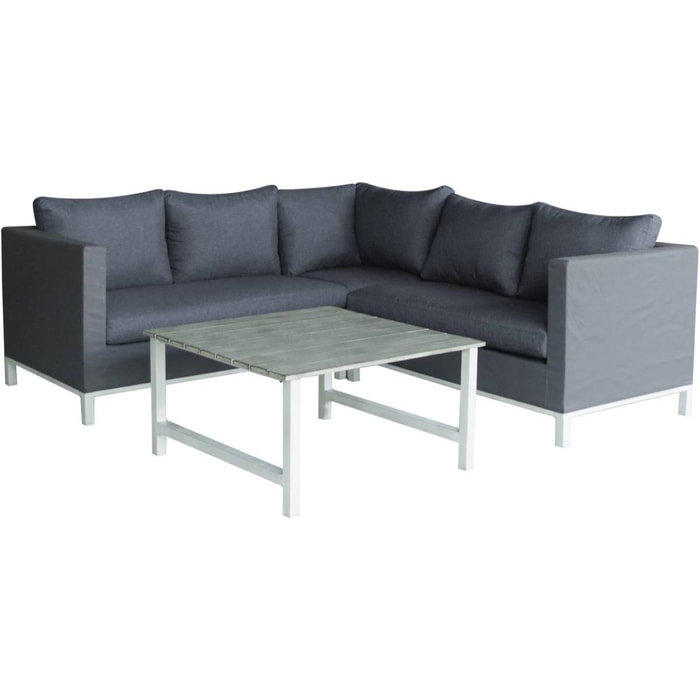 Salon de jardin en aluminium ''Turin'' - Phoenix - Gris