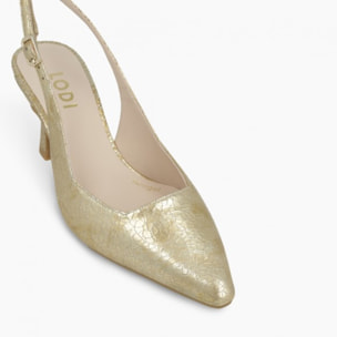 ZAPATOS DE SALÓN DORADOS GELINES-X