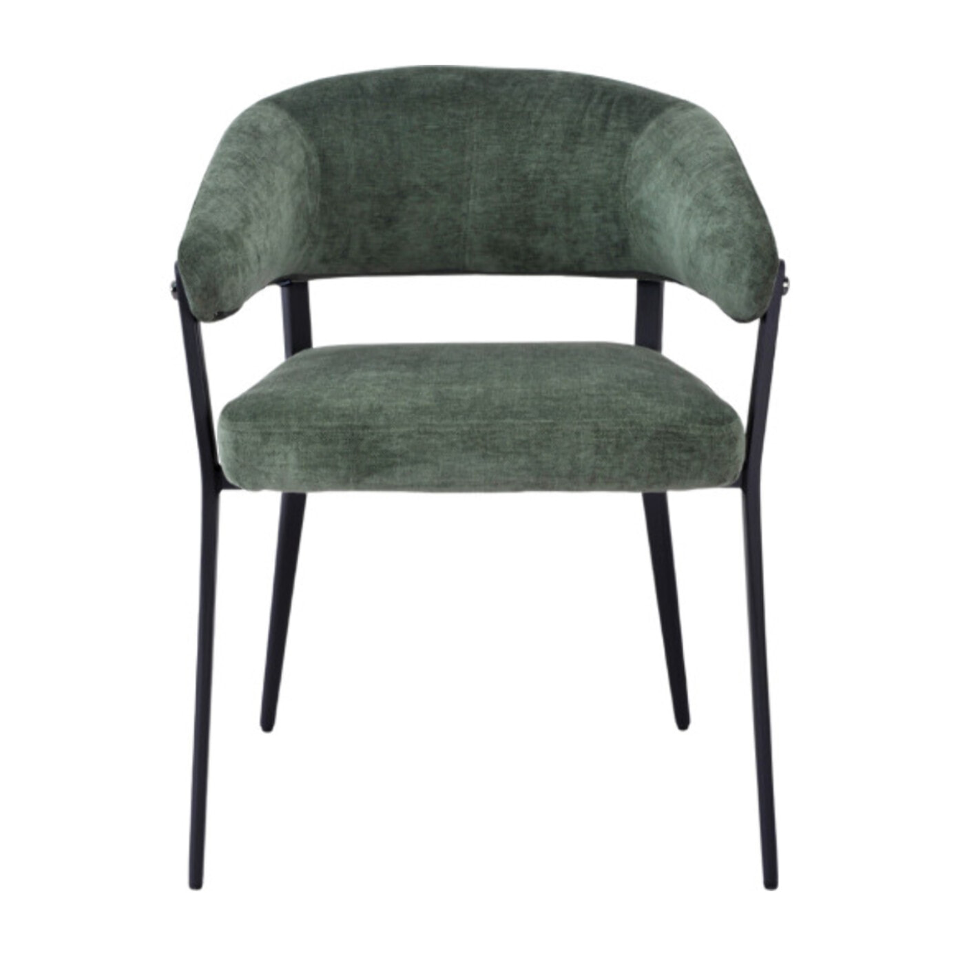 Chaise avec accoudoirs en tissu et structure en métal - ARNOLD