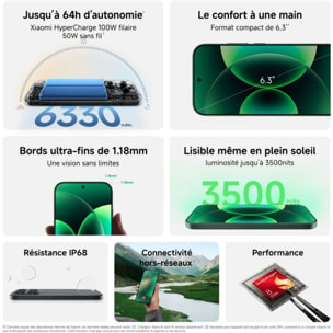 Smartphone XIAOMI 17 conçu avec Leica 512Go Noir 5G