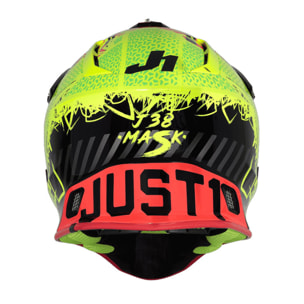 CASCO OFFROAD  J38 MASK FLUO YELLOW RED BLACK  JUST1