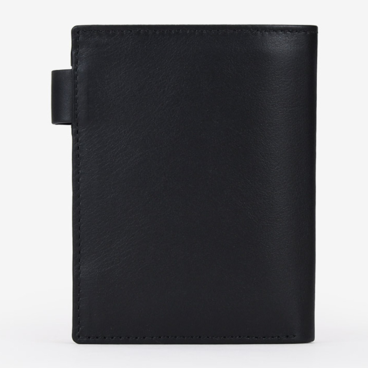 Cartera piel negra con portamonedas