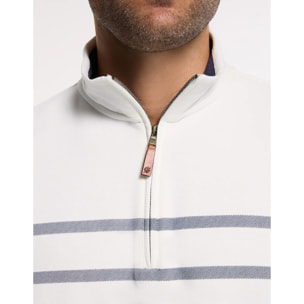 Sudadera Blanca a Rayas - Reach