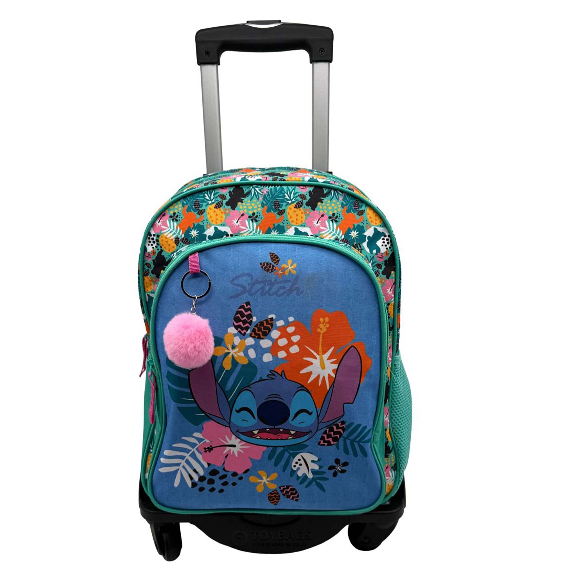 Stitch Tropical Zaino Primario Doppio Scomparto Adattabile + Carrello nero.