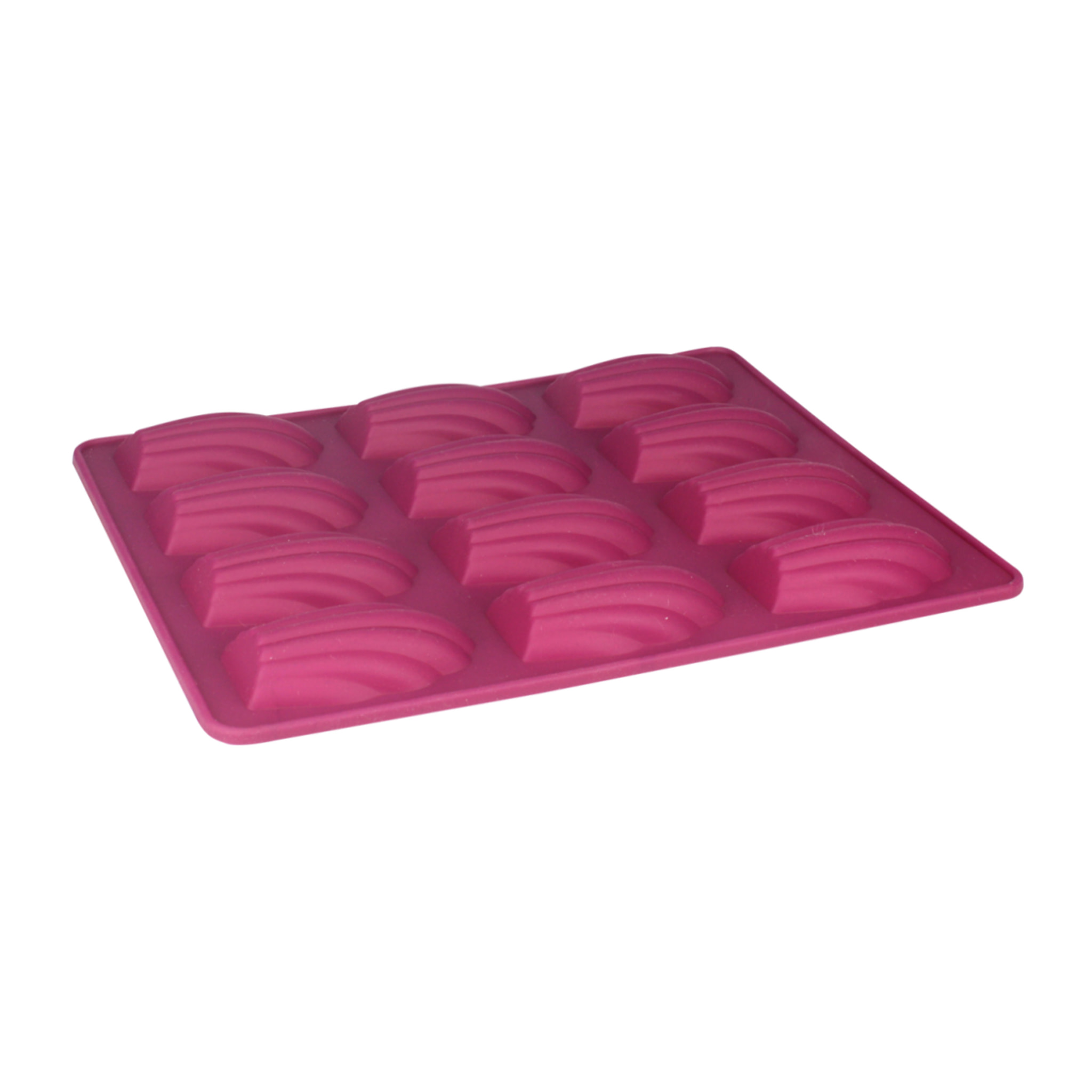 Moule pour 12 mini madeleines en silicone