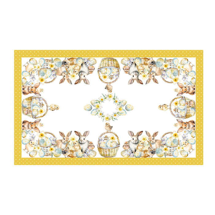 Tovaglia Cucina 100% Cotone Digitale Disegno Pulcino