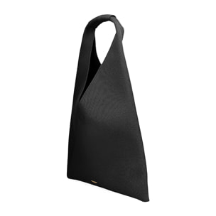 Borsa a spalla donna nera in tessuto