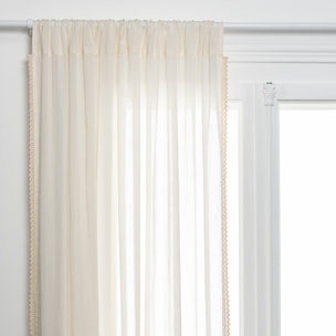 Voilage dentelle Little cottage blanc 140x240cm