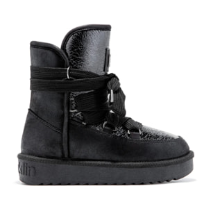 Botas Australianas de Mujer de Microfibra Repelente al Agua Nordic Shiny en Negro D.Franklin