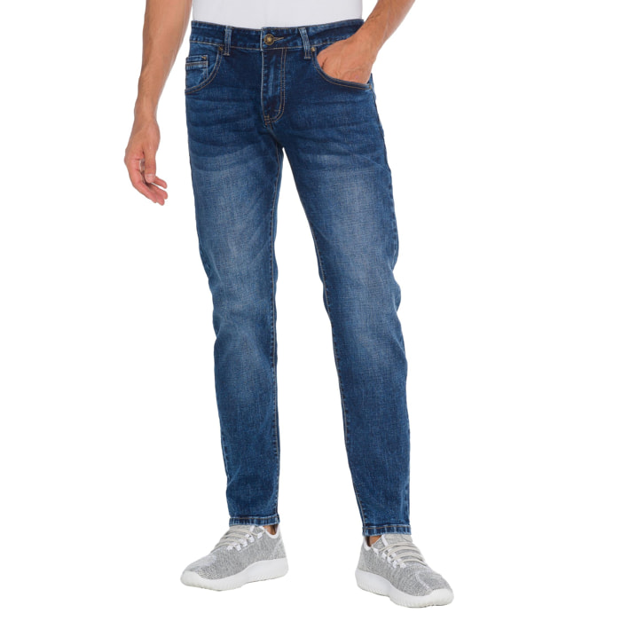 Pantalone Hot Buttered Eliot denim 5 tasche Blu