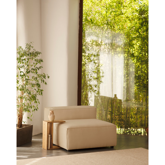 Fauteuil en velours côtelé couleur beige de 110x90cm Hauteur: 70 Longueur: 110 Largeur: 90