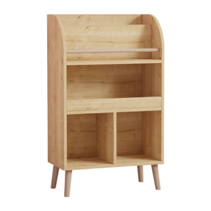 Bibliothèque en bois "Minola" - 60 x 30 x 102 cm - Beige