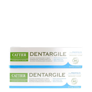 Dentargile Propolis - Dentifrice Reminéralisant à l'Argile 2 x 75 ml