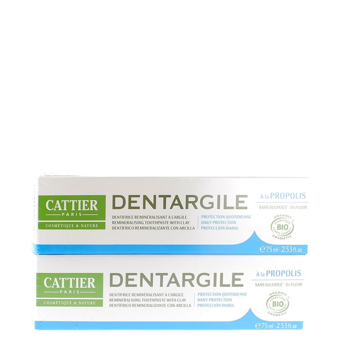 Dentargile Propolis - Dentifrice Reminéralisant à l'Argile 2 x 75 ml