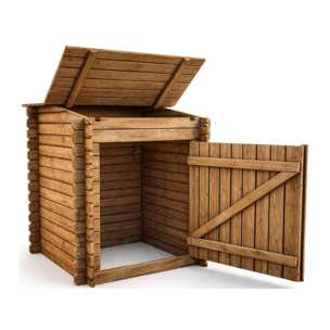 Coffre de filtration en bois traité pour piscine "Keny" - 120 x 95 x 126 cm