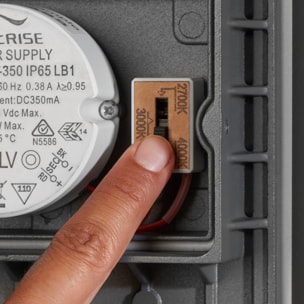 LEDS C4 Aplique Ip65 Skat 200Mm Led 9 Naw Sw 2700-3200-4000K On-Off Gris Urbano 602Lm