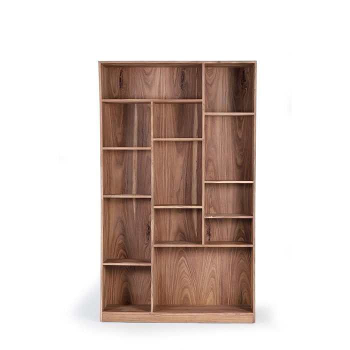 Librería de Madera de Acacia 120 Cm Estilo Rústico Moderno