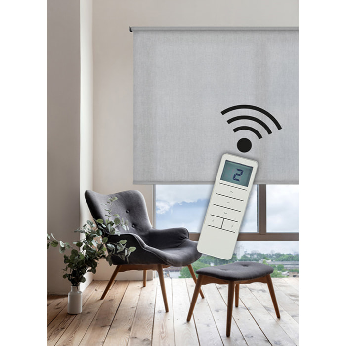 Estor motorizado SOFT Gris perla
