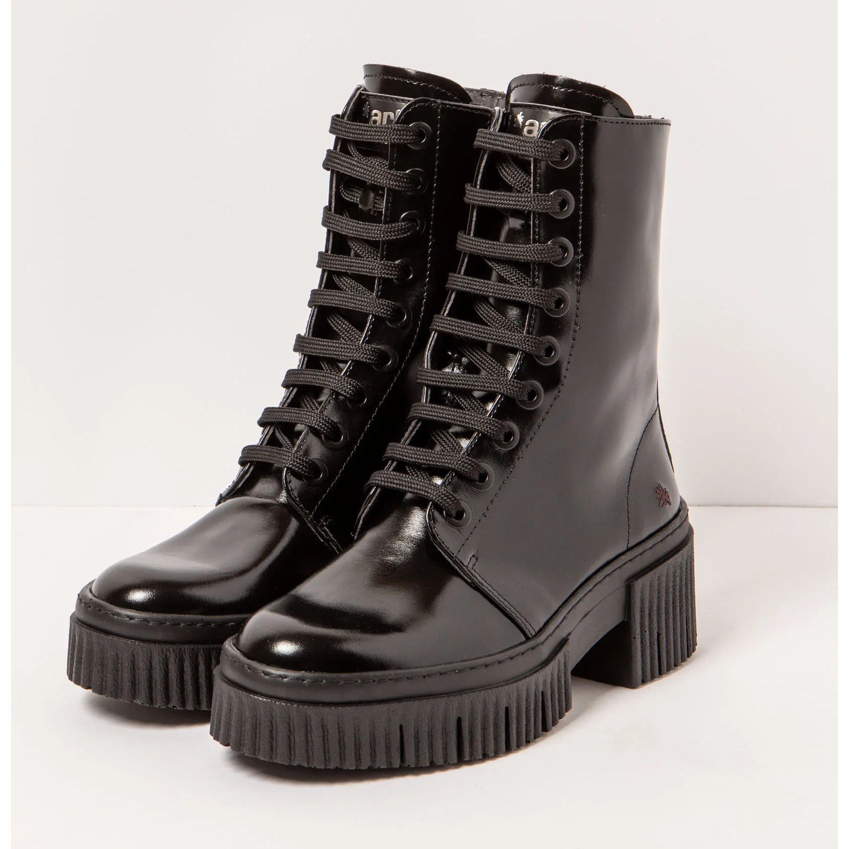 Botines con tacón 1375 NAPPA SHINNY BLACK/YORK color Black