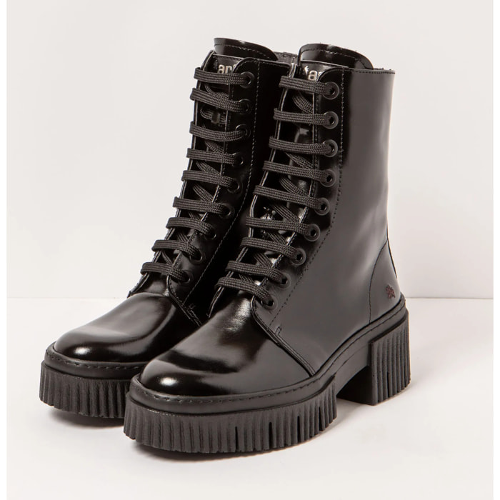 Botines con tacón 1375 NAPPA SHINNY BLACK/YORK color Black