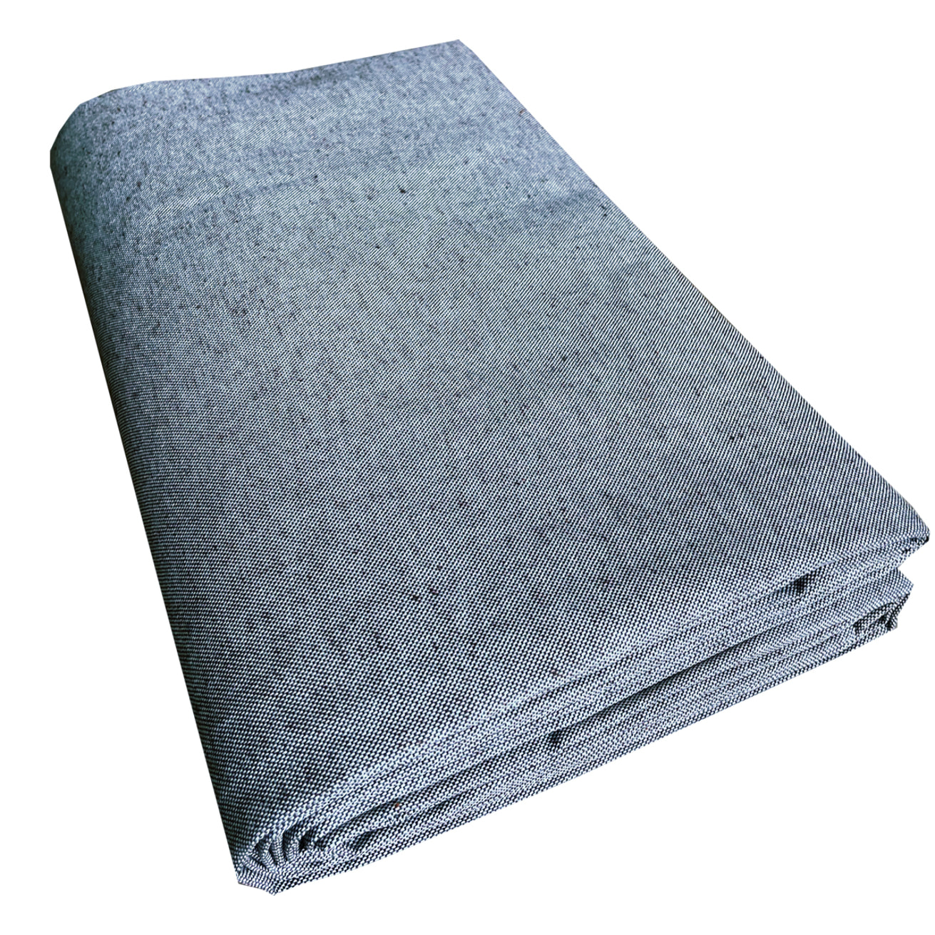 Copriletto copritutto tinto in filo tinta unita blu 100% cotone riciclato